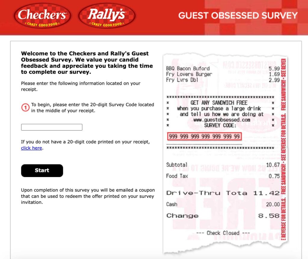 GuestObsessed.com - Checkers & Rallys Survey